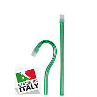 Слиновідсмоктувач стоматологічний PLUSS (Італія) – 100 шт/уп, зелені (зі знімним ковпачком)