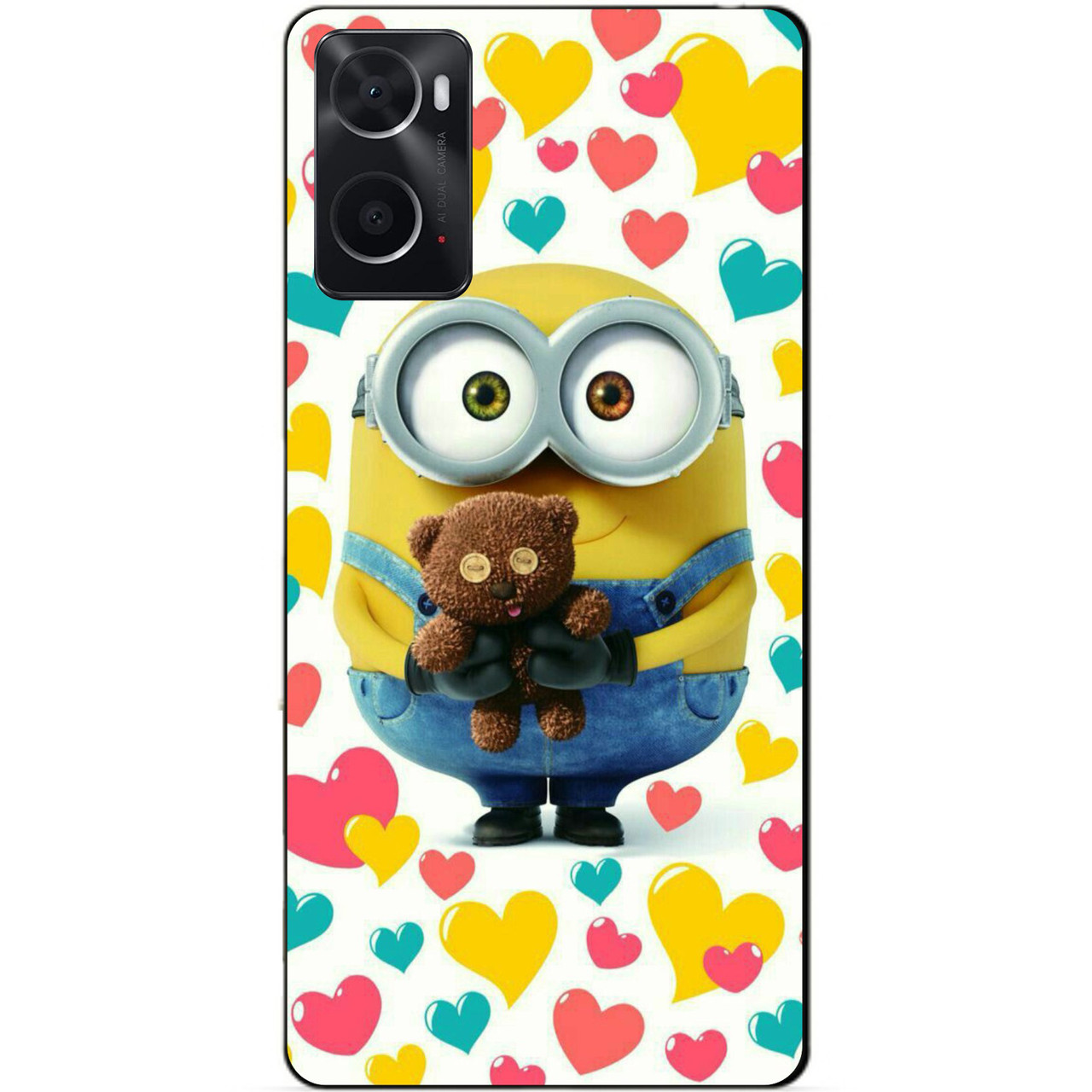 Силіконовий бампер чохол для Oppo A76/A96 з малюнком Міньйон Боб Міньйони