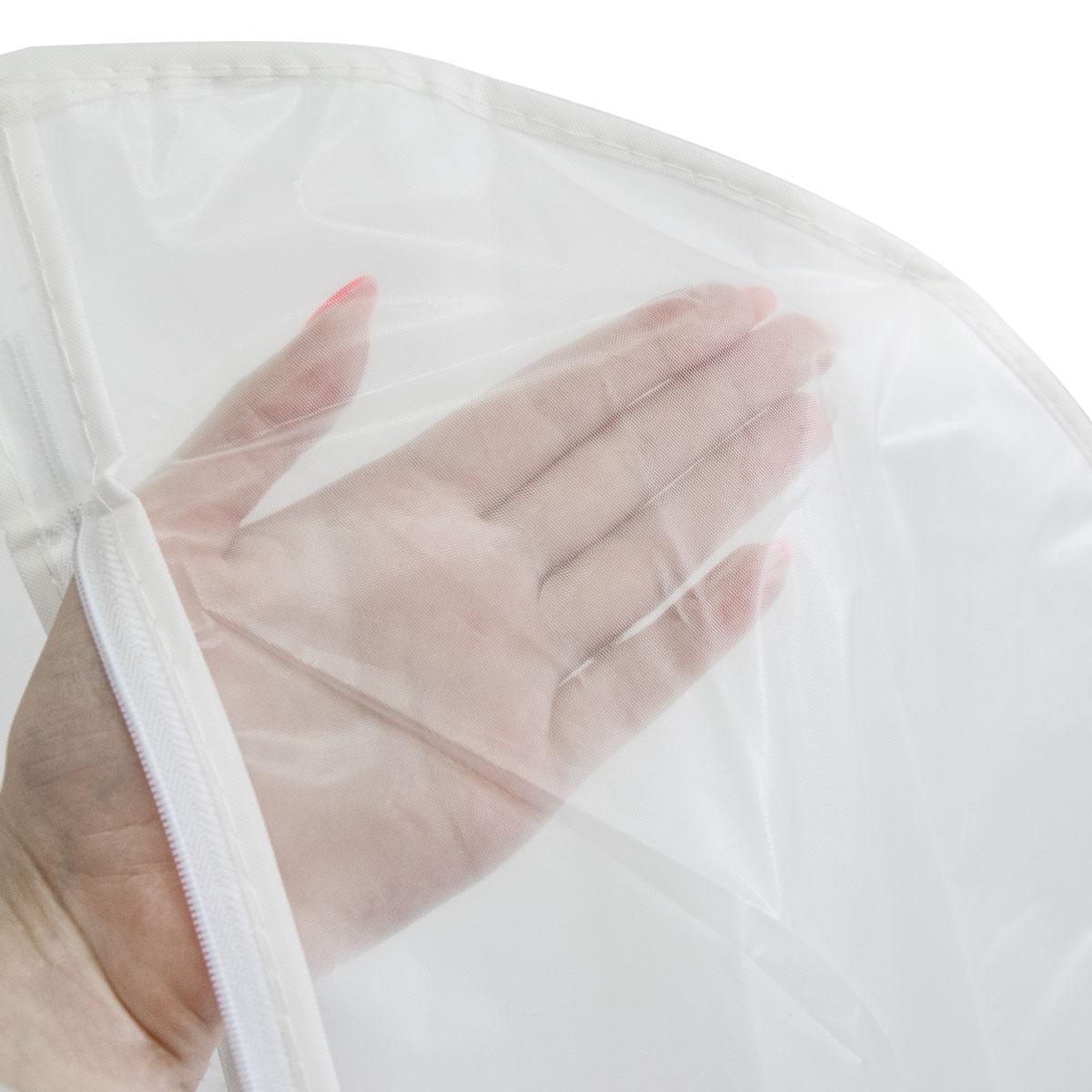 Чехол на одежду 90х59см "Aijiale - garment bag" Белый, чехол для хранения вещей (чохол для одягу) (TO) - фото 2 - id-p1933567573
