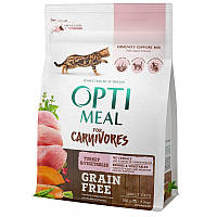 Optimeal for Carnivores Grain Free Turkey & Vegetables беззерновий корм з індичкою та овочами для кішок 0,3 кг