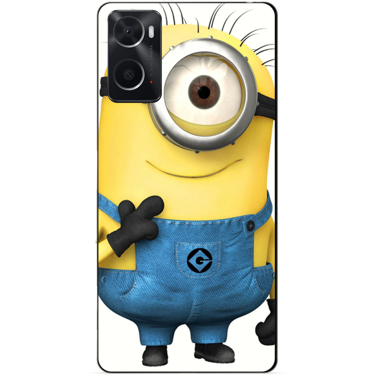 Силіконовий бампер чохол для Oppo A76/A96 з малюнком Міньйон Кевін Міньйони
