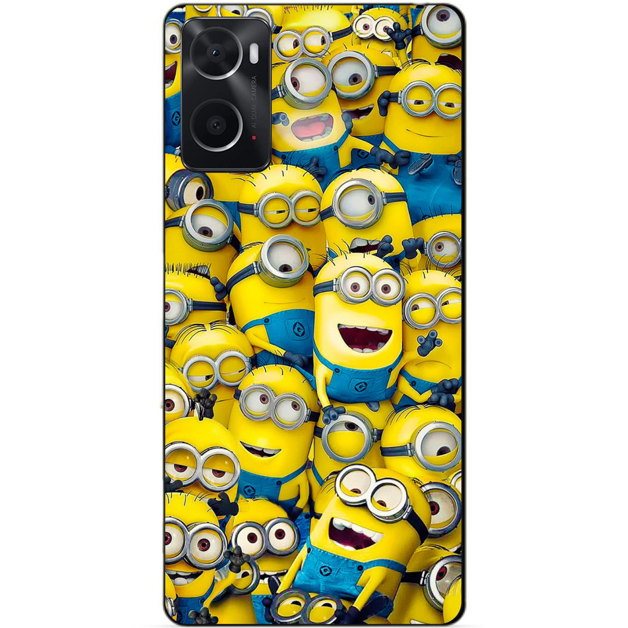 Силіконовий бампер чохол для Oppo A76/A96 з малюнком Міньйони