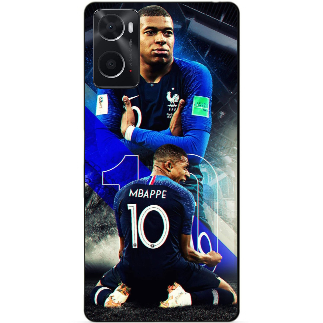 Силіконовий бампер чохол для Oppo A76/A96 з малюнком Mbappe Франція Мбаппе