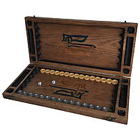 Нарди дерев'яні подарунокві з епоксидною смолою Козацькому роду - нема переводу 48×24см, фото 8