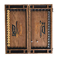 Нарди дерев'яні подарунокві з епоксидною смолою Козацькому роду - нема переводу 48×24см, фото 6