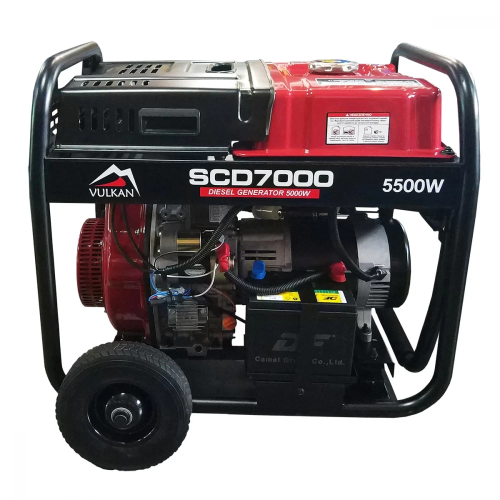 Генератор дизельний 5.5 кВт eлектростартер Vulkan SC7000TE Медапаратура, фото 1