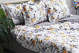 Сатин Преміум 1,5-спальна постільна білизна з компаньйоном ТМ Prima Teks  PT-025, фото 3