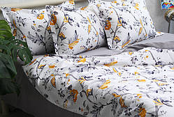 Сатин Преміум 2-спальна постільна білизна з компаньйоном ТМ Prima Teks  PT-025