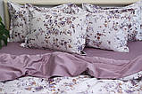 Сатин Преміум Євро комплект постільної білизни з компаньйоном ТМ Prima Teks PT-027, фото 4
