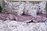 Сатин Преміум Євро комплект постільної білизни з компаньйоном ТМ Prima Teks PT-027, фото 5