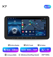 Junsun X7 X7 pro X7 max V1 V1 prp V1 plus  андроїд магнітола високої якості для Американських авто 10.33", 6ГБ+128, Штатне