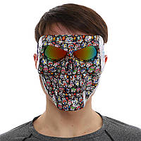 Мотоочки с защитной маской Zelart Multicolor Skull MZ-6