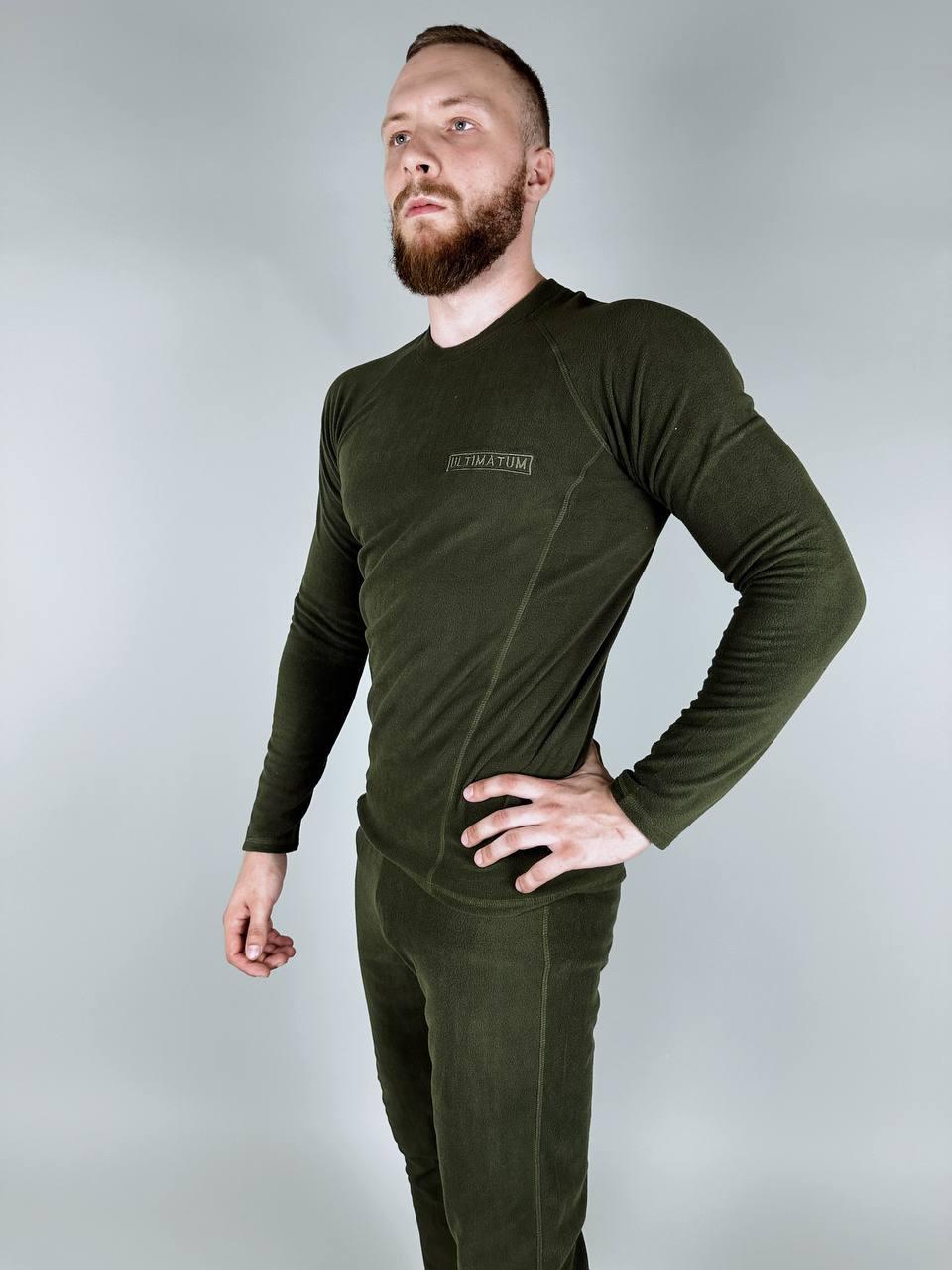 Термобілизна комплект чоловіча флісова ULTIMATUM Standart Олива (S, M, L, XL, XXL, 3XL, 4XL)