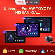 Junsun X7 X7 pro X7 max V1 V1 prp V1 plus  андроїд магнітола високої якості для всіх авто 10.1", 6ГБ+128, Універальне