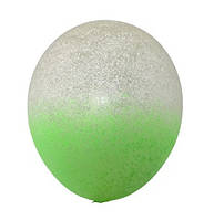 Ексклюзивна латексна кулька "Омбре" зелено-білий 12"(30см) BelBal 1шт.