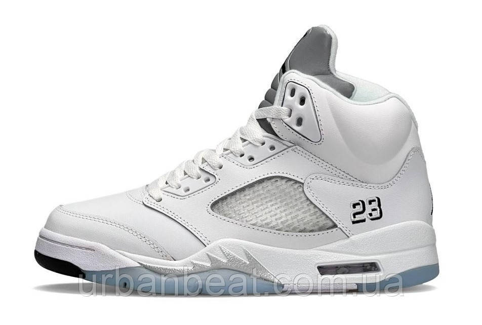 Чоловічі баскетбольні кросівки Air Jordan 5 Retro White, фото 1