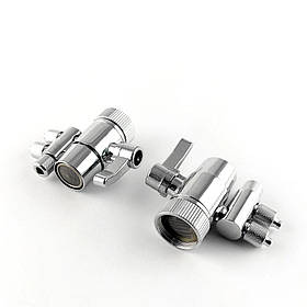 Дивертор 1/4" двойной DV-21-2BC латунь