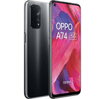 Смартфон OPPO A74 5G 6/128GB Prism Black Global, 48\16Мп, 2sim, 6.5", 5000mAh, 8 ядер, Snapdragon 480, IPS