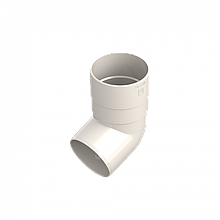 Коліно INES 67° 80 мм. Біле