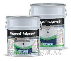 Вогнетривка полісечовина холодного нанесення для покрівель Neoproof Polyurea F фасовка (А+В) 1 кг біла