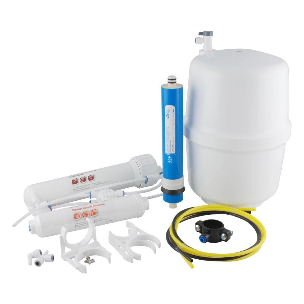 Комплект №2 (корпус мембрани з обв'язкою + мембрана + постфільтр + бак пластиковий 2640 на 15л загального об'єму), фото 1