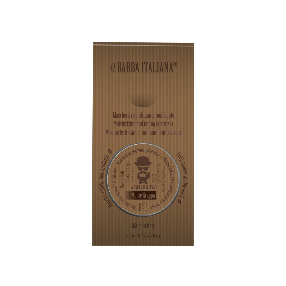 Barba Italiana Monte Grappa чоловіча зволожуюча та тонізуюча маска для обличчя