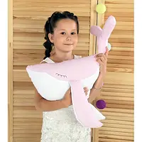 Подушка Хатка Кит Рожевий із білим від New and Classic