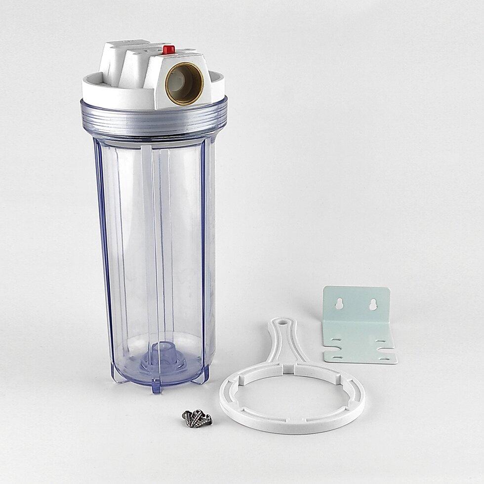 Колба 10 Slim 3/4 прозора (в комплекті ключ, кронштейн, саморізи), фото 1