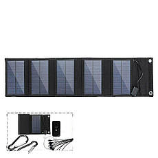 Сонячна панель Solar panel 5 Foldings, built-in microUSB cable, Output: 5 /1,2 А(USB), фото 2
