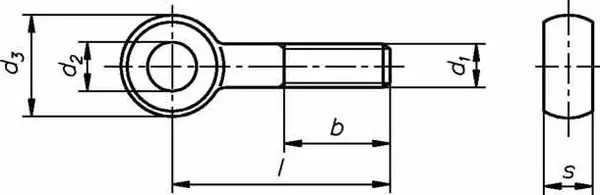 Чертеж откидного болта ГОСТ 3033-79 Чертеж откидного болта ГОСТ 3033-79