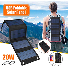 Сонячна панель Solar panel 5 Foldings, built-in microUSB cable, Output: 5 /1,2 А(USB), фото 3
