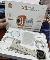 Подарунковий набір 7 в 1 iPhone Accessories Gift Box X8 Smart Watch ULTRA