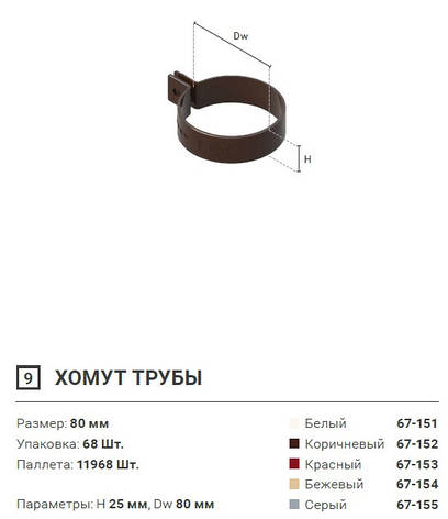 Хомут Труби ПВХ 25/80 мм., фото 3