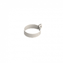 Хомут Труби INES 80 мм. Білий