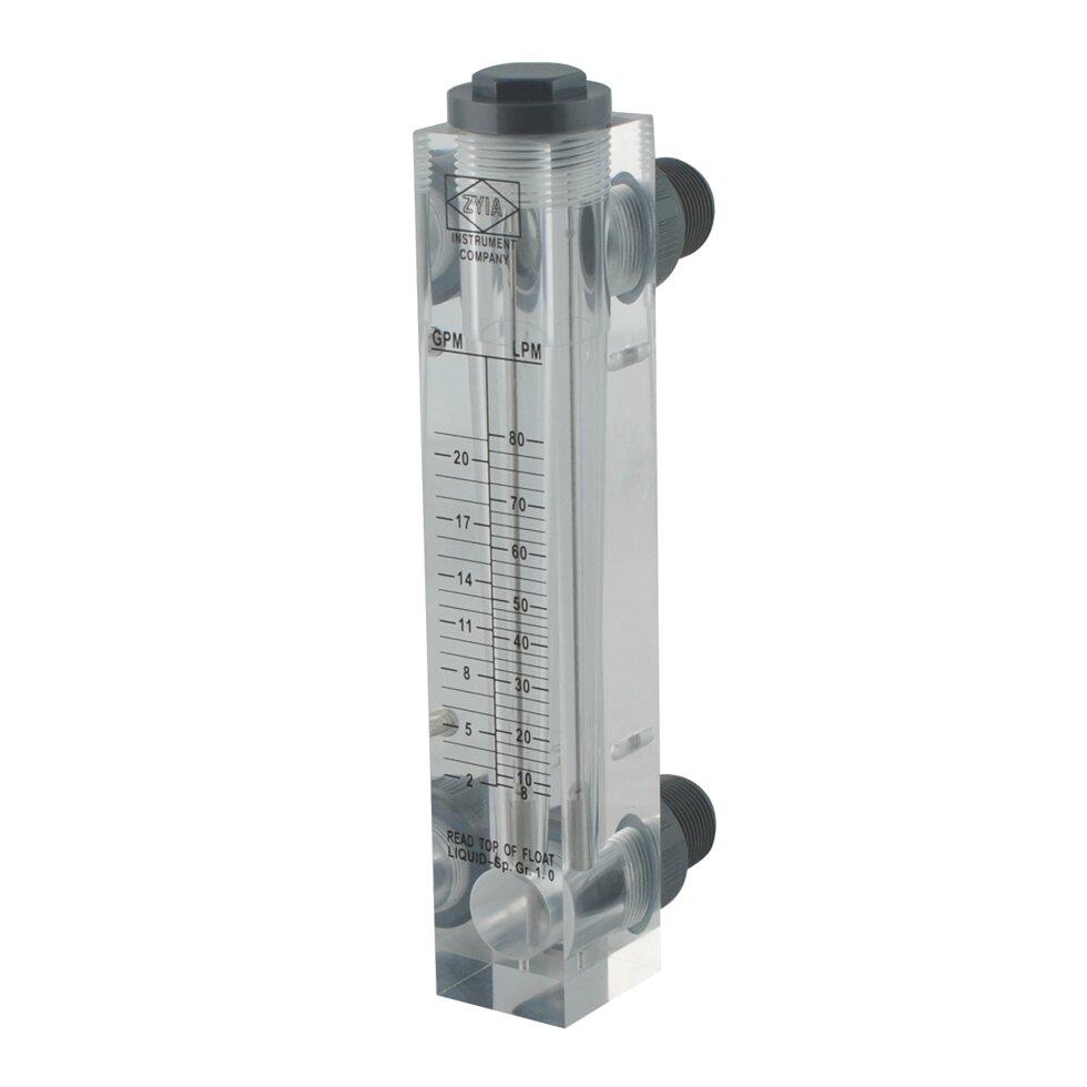 Ротаметр панельного типу 3/4 GPM 2-10 галон/хв LPM 8-40л/хв, фото 1