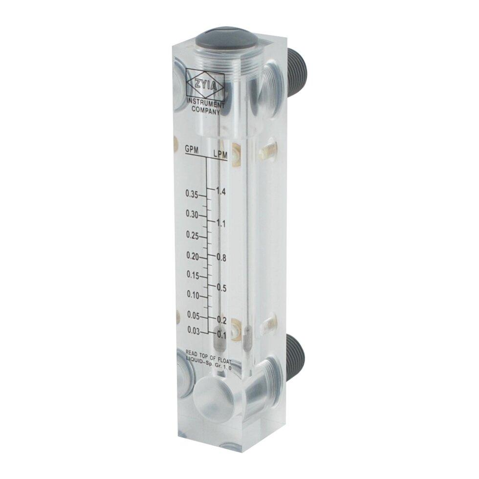 Ротаметр панельного типу FM 0.03-0,35 GPM (LPM 0,1-1,4л/хв), фото 1
