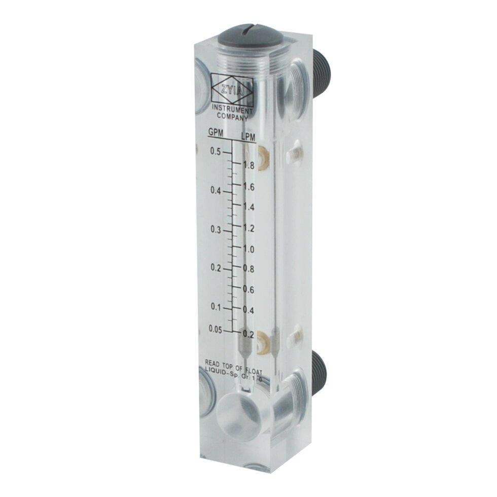 Ротаметр панельного типу FM 0.05-0,5 GPM (LPM 0,2-1,8л/хв), фото 1