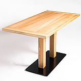 Подвійна опора для столу з коробом "Серія 5" з металу та дерева, фото 4