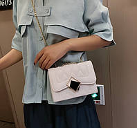 Белая женская мини сумочка на плечо, сумка клатч для девушки, женщины