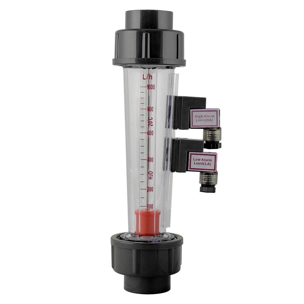 Ротаметр трубного типу LZS-25D 100-1000 L/H (1") короткий, с герконовим датчиком, фото 1