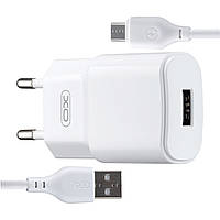 Сетевое зарядное устройство XO L73 EU 2.4A Single port charger with type C cable White