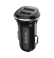 Автомобильное зарядное устройство в прикуриватель HOCO 2 USB порта 2.1А 5V Black (Z1)