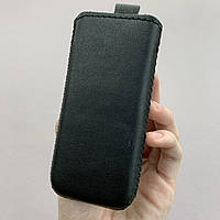 Чехол-карман для кнопочного телефона Nokia 225 Asha (124 / 55.5 / 10.4 мм) черный h6j