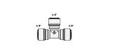 1803-B / 6UT66  Фітинг Т-подібний (трубка 3/8 - трубка 3/8 - трубка 3/8), фото 4