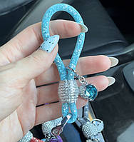 Брелок "Crystal" зі стразами, кристалами жіночий для автоключів (блакитний).