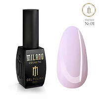 Гель лак Milano 8ml French №01 шилак для маникюра шеллак для полимеризации в Led лампе