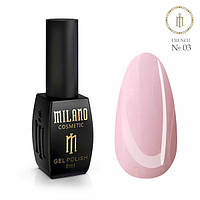 Гель лак Milano 8ml French №03 шилак для маникюра шеллак для полимеризации в Led лампе