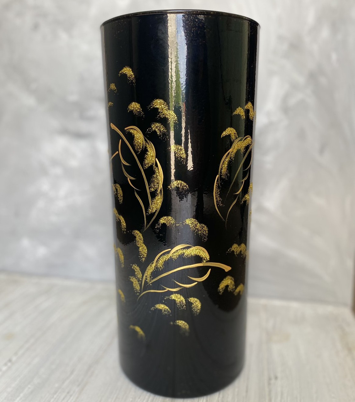 Ваза чорна "Золота осінь" Н380*160, фото 1