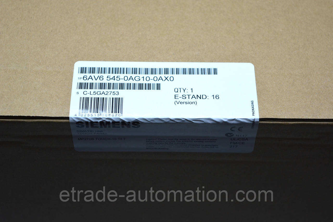 Панель оператора Siemens 6AV6545-0AG10-0AX0
