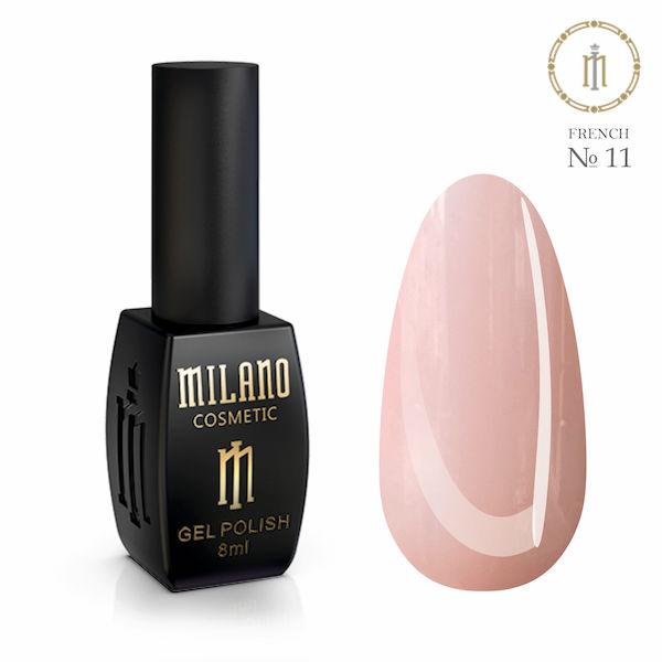 Гель-лак Milano 8ml French No11 шилак для манікюру шелак для полімеризації в Led лампі